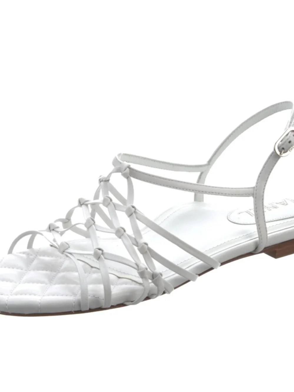 Chanel Strappy Sandals Size 37.5 Us Size 7